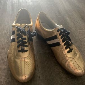Gold Bally Mens Shoes Size 10